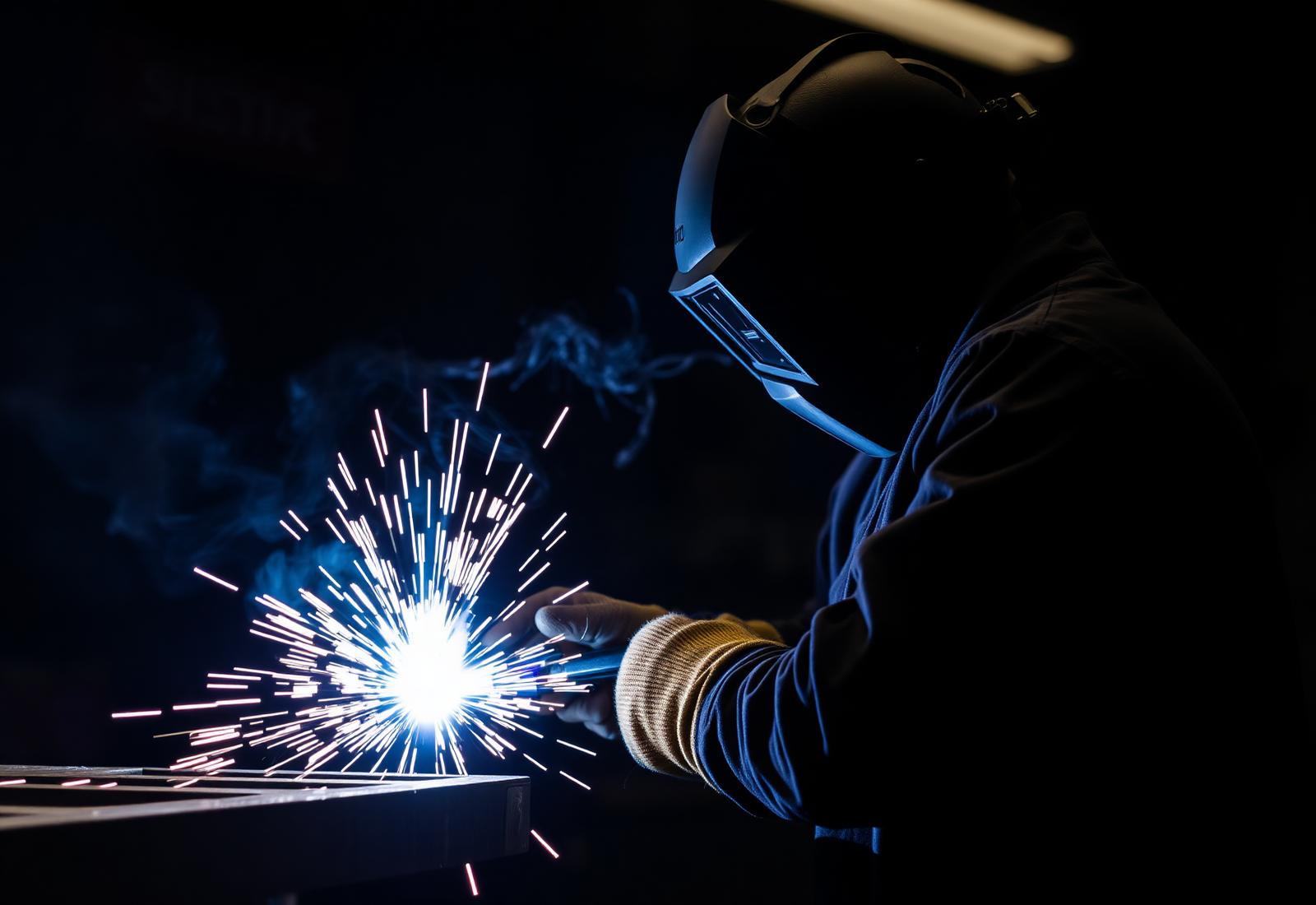 Vakman van Kevco aan het lassen in de werkplaats
